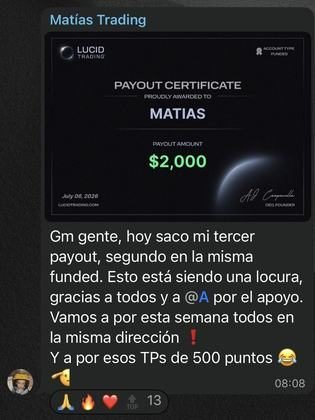 Resultado de un alumno del Club