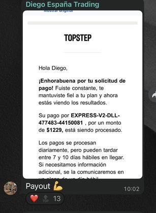 Resultado de un alumno del Club