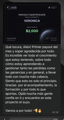 Resultado de un alumno del Club